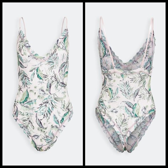 💕ANTHROPOLOGIE HANKY PANKY💕 Island Oasis Thong Back Bodysuit Medium M NWT - Picture 6 of 16